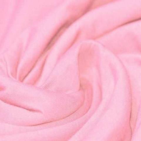 Jersey coton rose clair